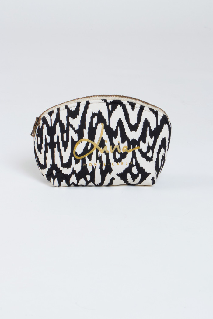 Pochette ANNA SALIS imprimé noir et écru