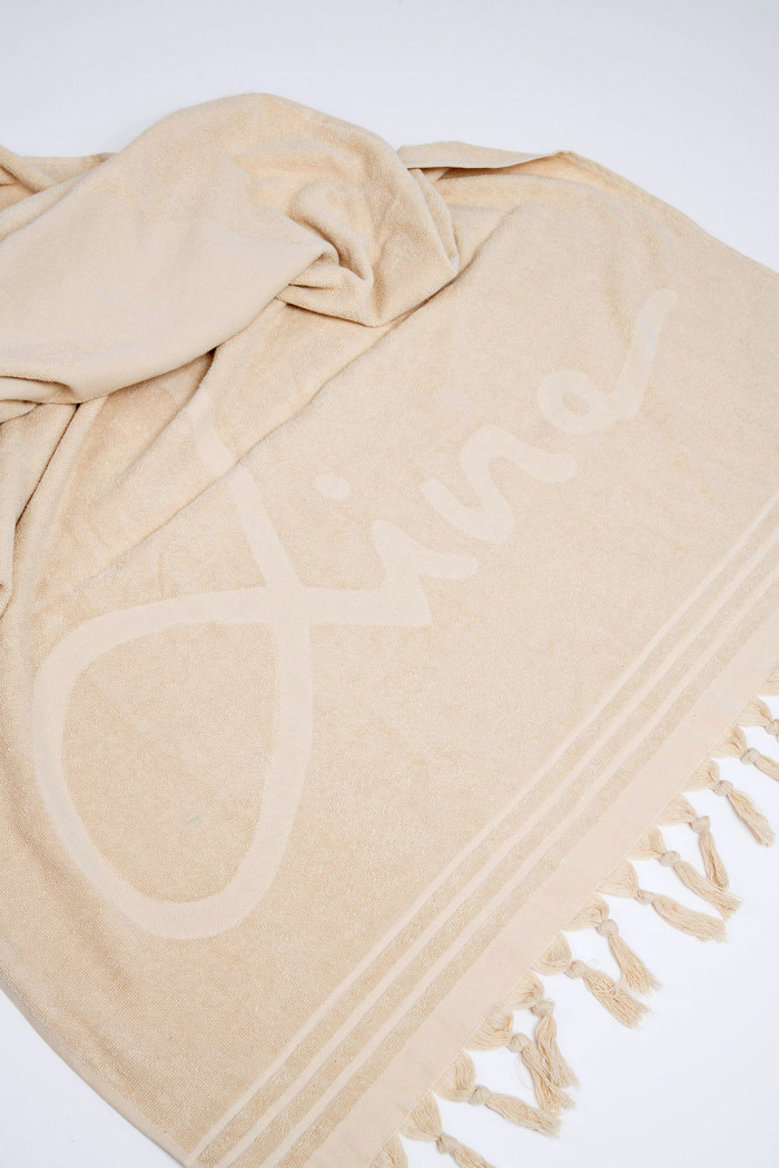Serviette de plage écrue ILANG BAHEA