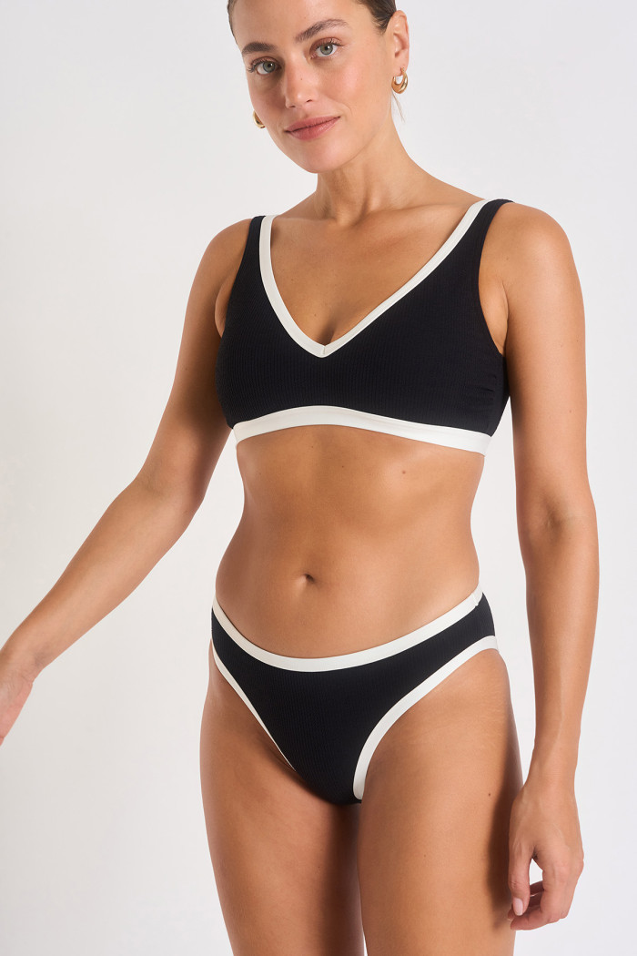 maillot de bain 2 pièces noir LOCANA & REINE PAIMPOL