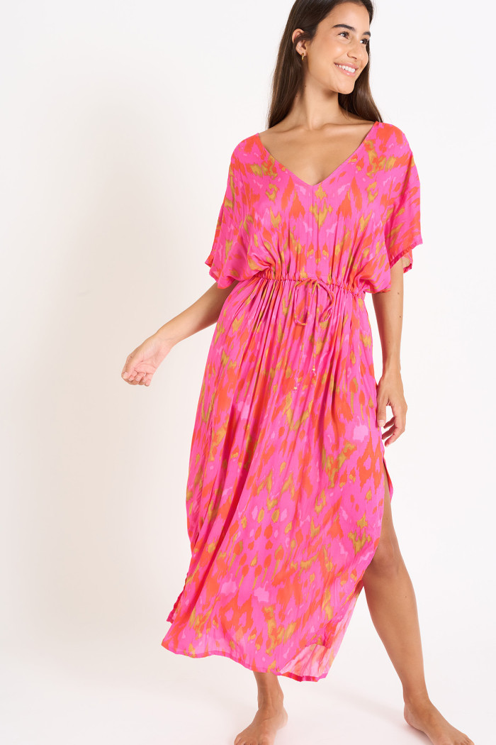 Gynaikeia Royxa Loungewear Beachwear Asuka Galazio Polychromo Emprime Kimono