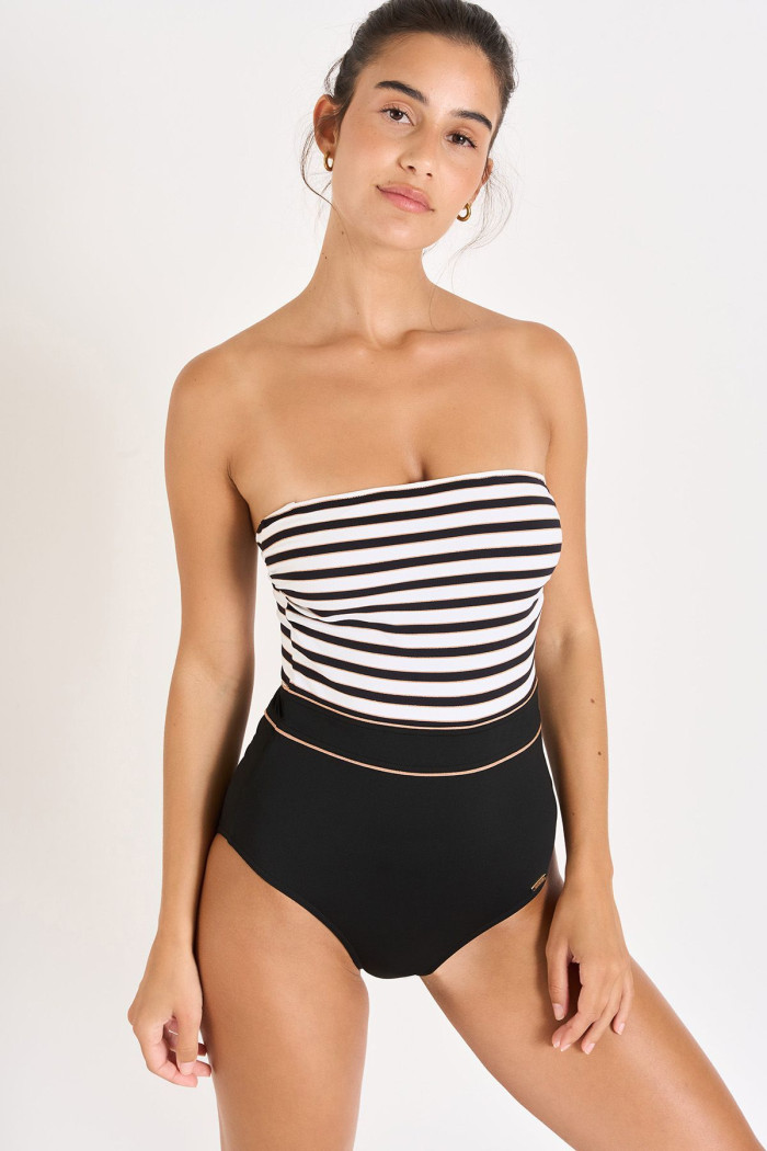Maillot de bain bustier rayé ISABEL GOMERA.