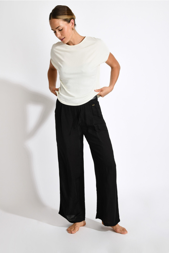 Pantalon noir fluide ALYA ALAGOA