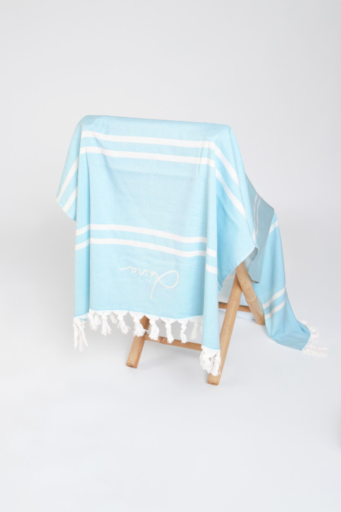 Fouta bleu ciel ATHOS HORTENSE