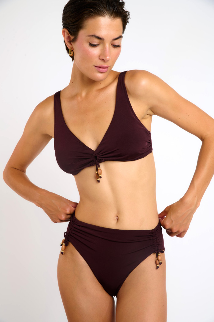 Maillot de bain 2 pièces marron CELAYA & YVANA MANDRAKI