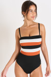 Maillot de bain 1 pièce bustier noir LEONIE OSTEA - 4