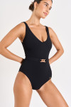 Maillot de bain une pièce noir Mandini Brehat - 4