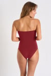 Maillot de bain 1 pièce bustier bordeaux ELINE ODALISQUE