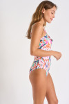 Maillot de bain 1 pièce écru à motifs MICHELA MAKASSAR