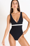 Maillot de bain une pièce noir AMBRE PAIMPOL - 2