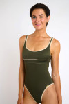 Maillot de bain une pièce kaki ANTHENIA NAXOS - 7