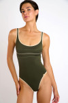 Maillot de bain une pièce kaki ANTHENIA NAXOS - 1