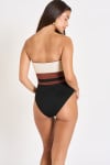 Maillot de bain 1 pièce noir et écru MILENA MASBATE - 2