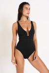 Maillot de bain 1 pièce noir SUZELLE ESTANY. - 2