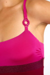 Maillot de bain 1 pièce bordeaux et rose ALENKA FORMOSA - 4