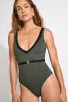 Maillot de bain 1 pièce kaki IMANI DAGMARA - 1