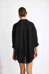 Chemise longue noir fluide AMANDINE ALAGO