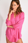 Chemise longue rose fluide AMANDINE ALAGO