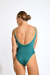 Maillot de bain 1 pièce bleu vert ANCOLIE BELLEMARE - 6