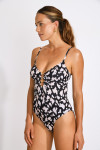 Maillot de bain 1 pièce noir à motifs BLANKA BAVARO - 7