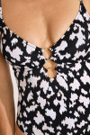 Maillot de bain 1 pièce noir à motifs BLANKA BAVARO - 5