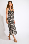 Robe longue fluide noir à motifs  DIANELLA BAVAROSAT - 4