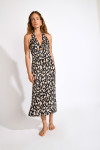 Robe longue fluide noir à motifs  DIANELLA BAVAROSAT - 3