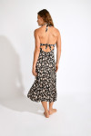 Robe longue fluide noir à motifs  DIANELLA BAVAROSAT - 5