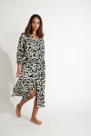 Robe longue fluide à motifs SALINE GAROUPE avec ceinture - 3