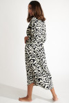 Robe longue fluide à motifs SALINE GAROUPE avec ceinture - 4