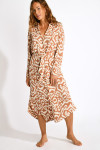 Robe longue fluide à motifs SALINE GAROUPE avec ceinture - 3