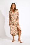 Robe longue fluide à motifs SALINE GAROUPE avec ceinture - 1