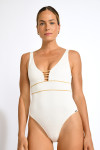 Maillot de bain 1 pièce écru SUZELLE BELLEMARE - 5