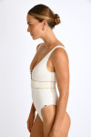 Maillot de bain 1 pièce écru SUZELLE BELLEMARE - 4