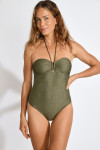 Maillot de bain 1 pièce kaki THERESA DORADAS - 1