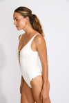 Maillot de bain 1 pièce écru VOLUPIA BELLEMARE - 4