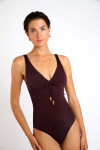 Maillot une pièce ALBINA MANDRAKI marron - 6