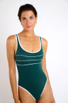 Maillot de bain 1 pièce vert ANCOLIE MYRTOS - 4