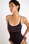 Maillot de bain 1 pièce marron ANCOLIE MYRTOS