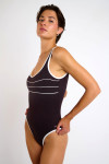 Maillot de bain 1 pièce marron ANCOLIE MYRTOS