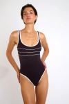 Maillot de bain 1 pièce marron ANCOLIE MYRTOS