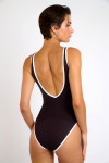 Maillot de bain 1 pièce marron ANCOLIE MYRTOS