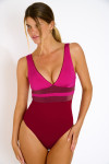 Maillot de bain 1 pièce bordeaux AMBRE FORMOSA - 1
