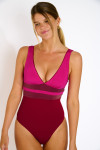 Maillot de bain 1 pièce bordeaux AMBRE FORMOSA - 3