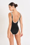 Maillot de bain 1 pièce femme uni noir Livia ANCOLIE LAVANDOU - 7