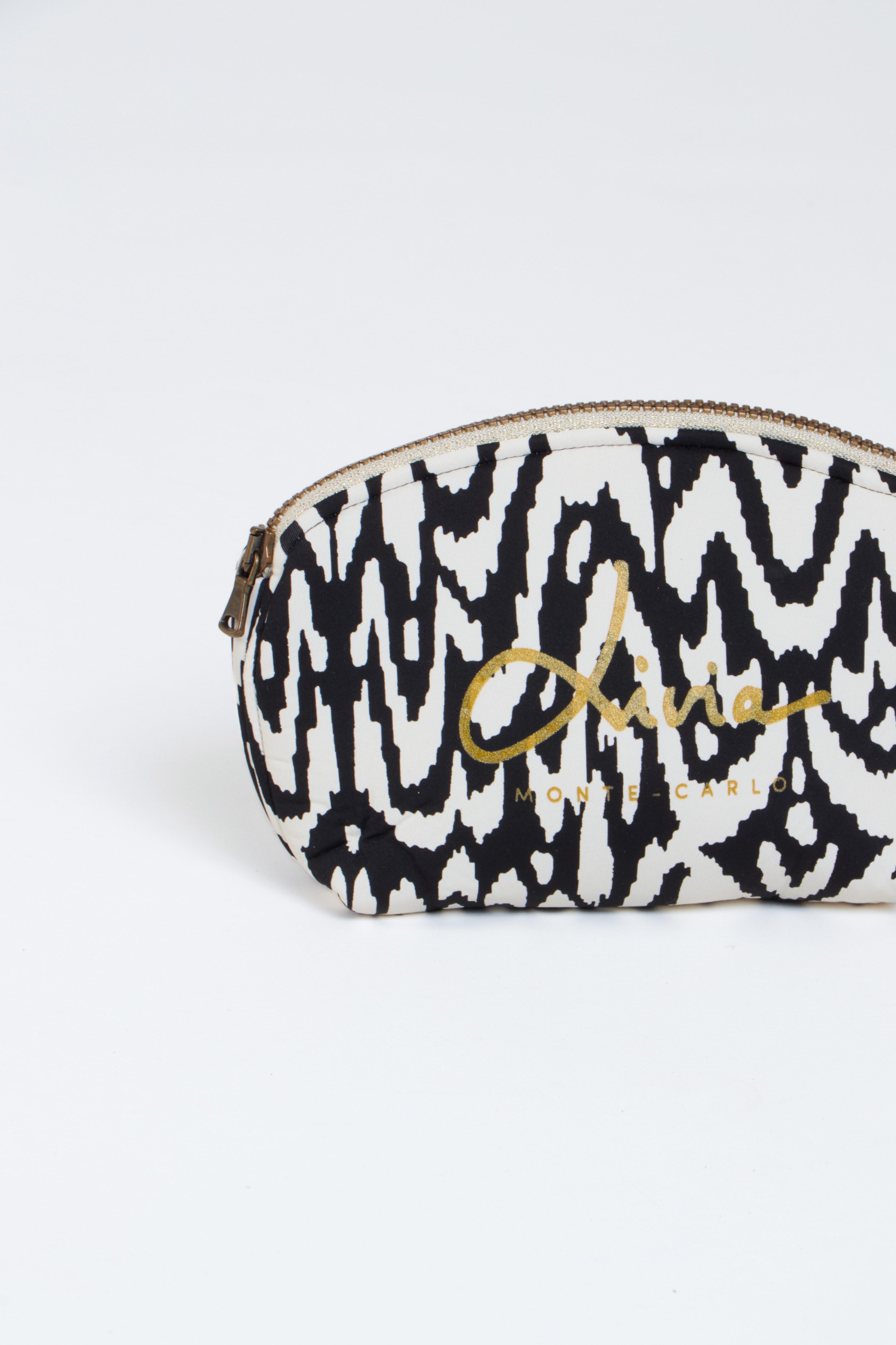 Pochette ANNA SALIS imprimé noir et écru - 0