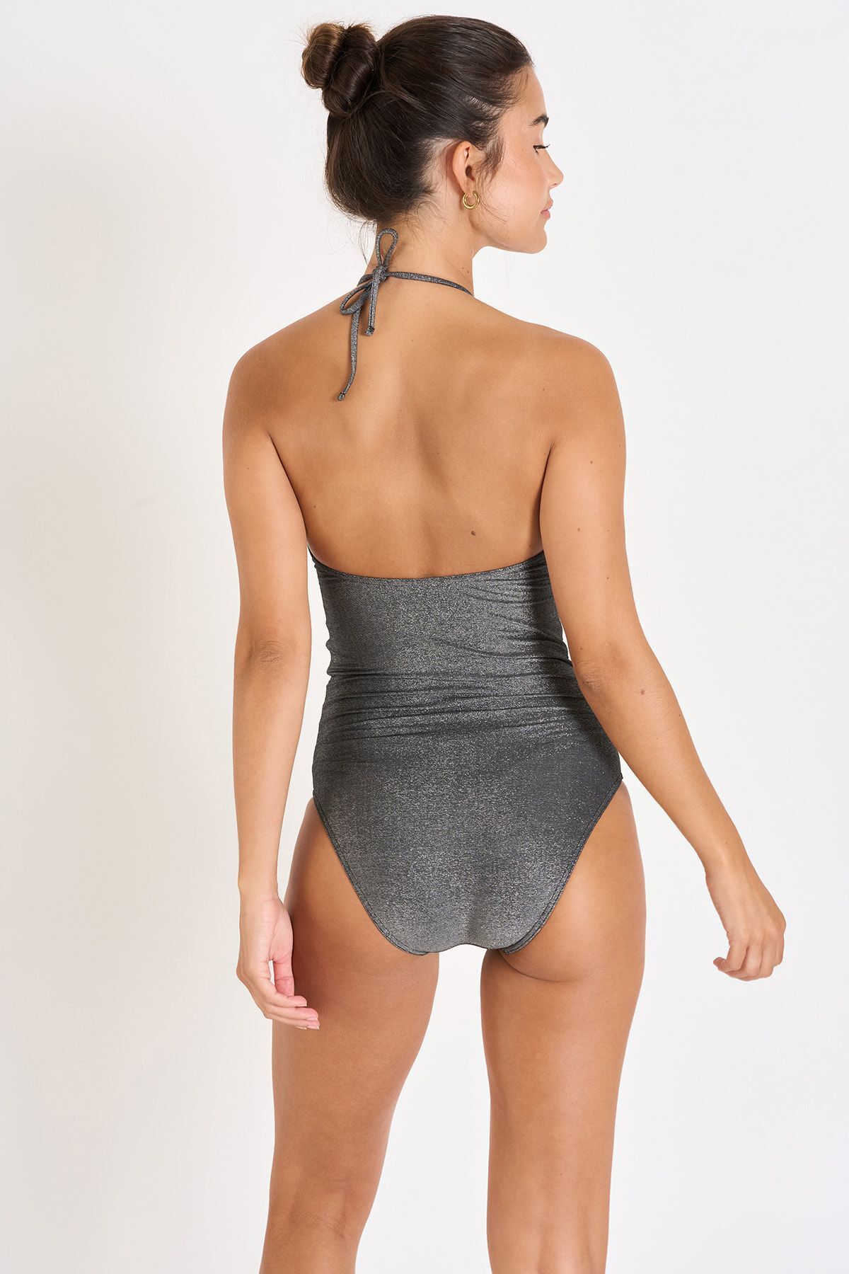 Maillot de bain 1 pièce gris THERESA ADAMAN - 1