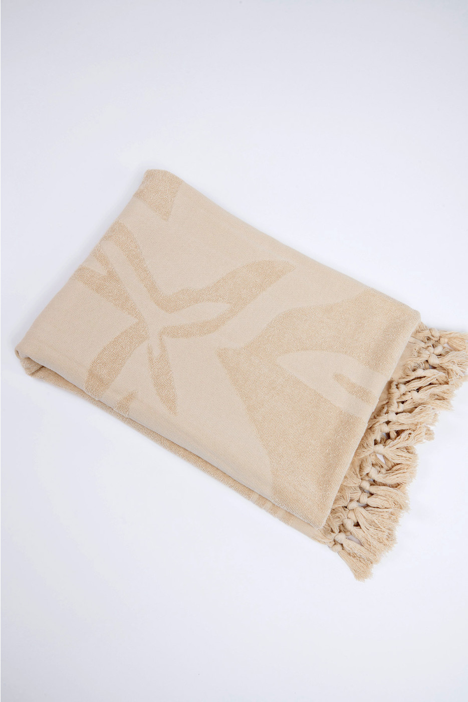 Serviette de plage écrue ILANG BAHEA
