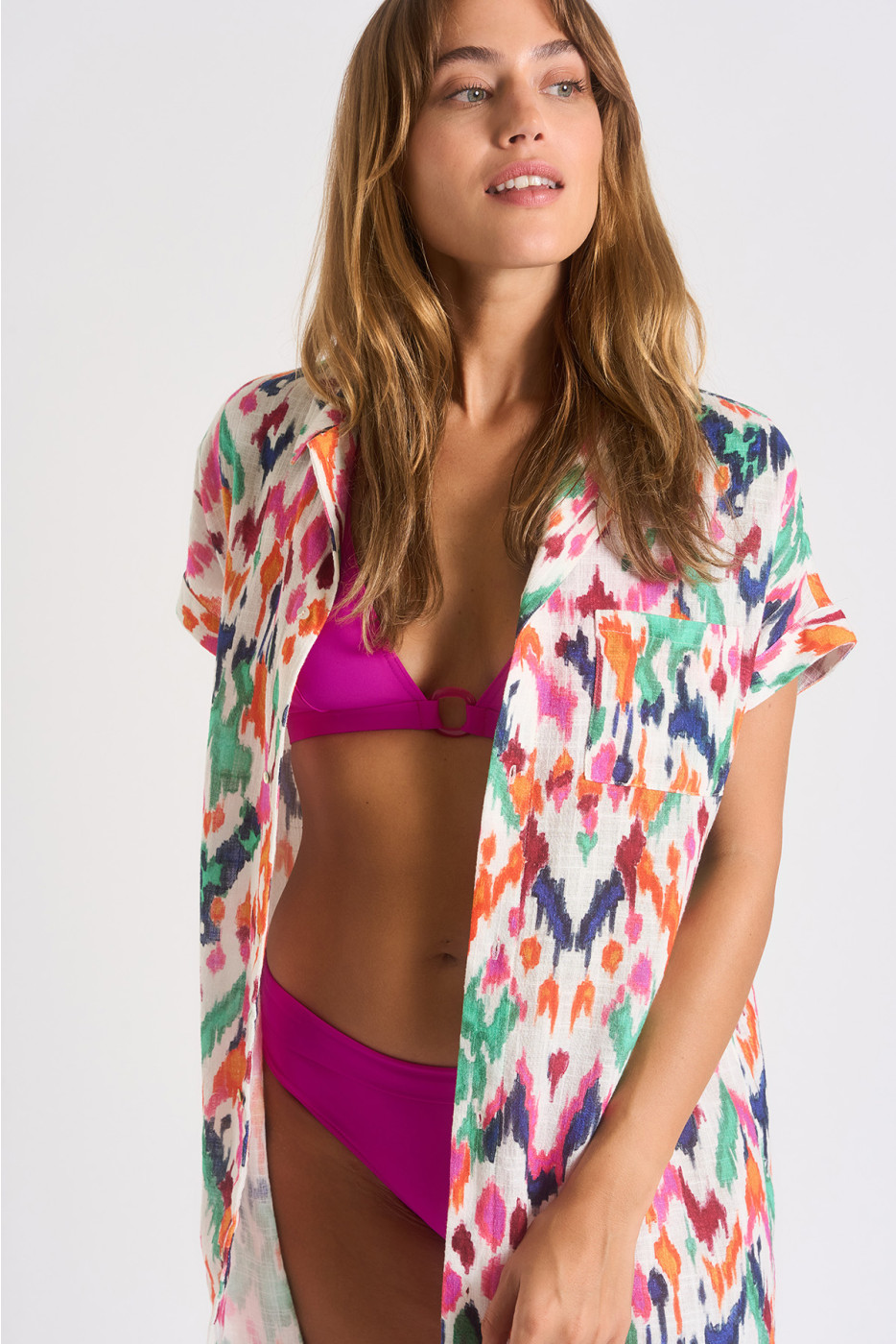 Chemise écrue à motifs PALACA MOTMAKASSAR - 2