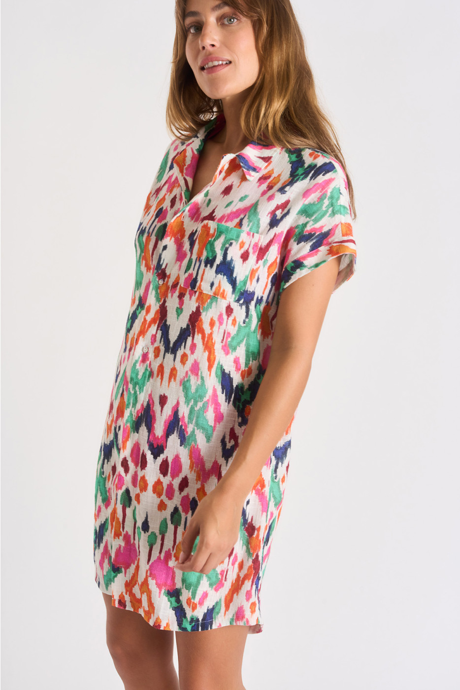 Chemise écrue à motifs PALACA MOTMAKASSAR - 4