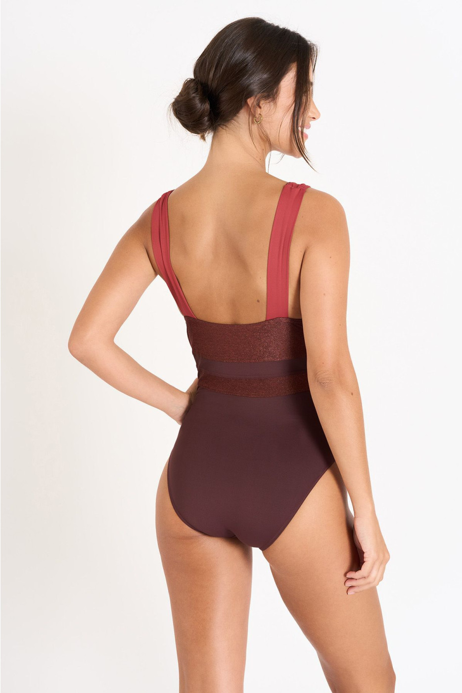 Maillot de bain lie de vin BERINE MASBATE